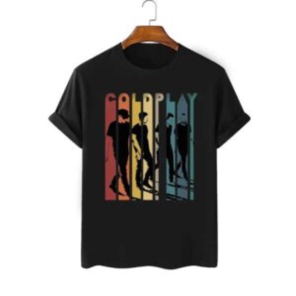 Coldplay Band Music Unisex Graphics Tshirt Retro Music Lovers Shirt